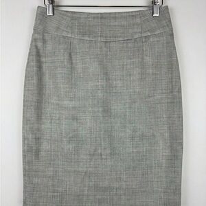 J.Crew 4P Petite Gray Pencil Skirt Preppy Classic Casual Chic Style